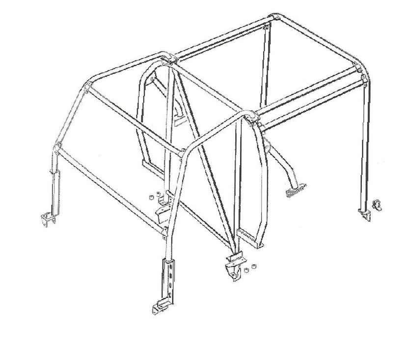 RBL1817SSS | Defender 90 Internal 'B'& 'D' post hoop, ext. front legs Similar to L142 with short stays