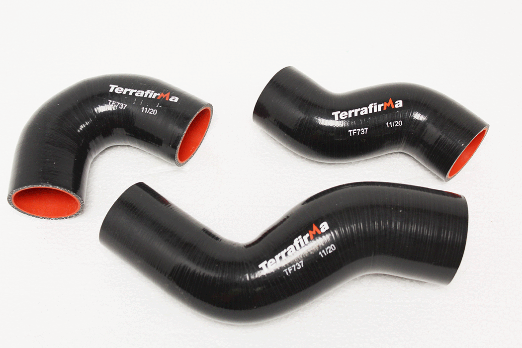 TF737 | Terrafirma silicone intercooler hose kit black 90/110/130 TD5
