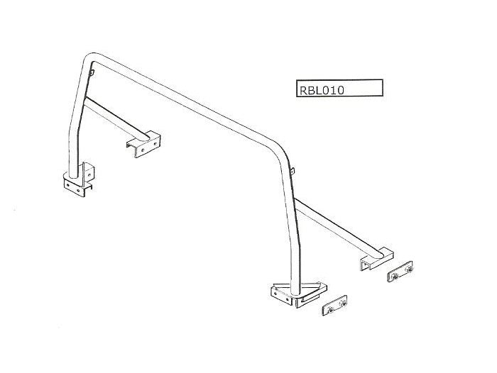 RBL0104SSS | Def 110 HCPU Rear bolt-on rollbar - NO diagonal (will also fit 130 HCPU)