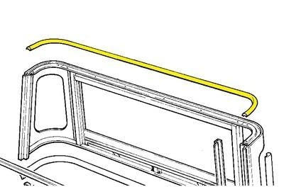 334614 - seal cantrail upper Body Part Land Rover Range Rover Defender, Series