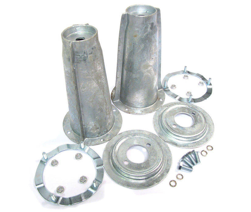 GA1186 | Galvanised turrets, spring plates, securing rings and bolts (pair)